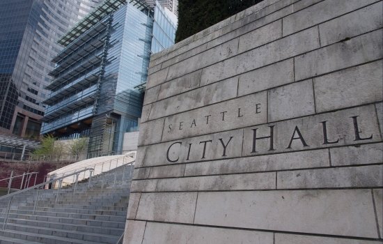 The outside of Seattle City Hall, the city where Davis Law Firm is based.