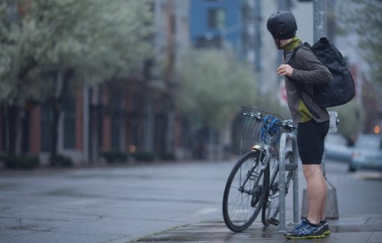 Legal Separation Attorney A man and his bike in downtown Seattle.